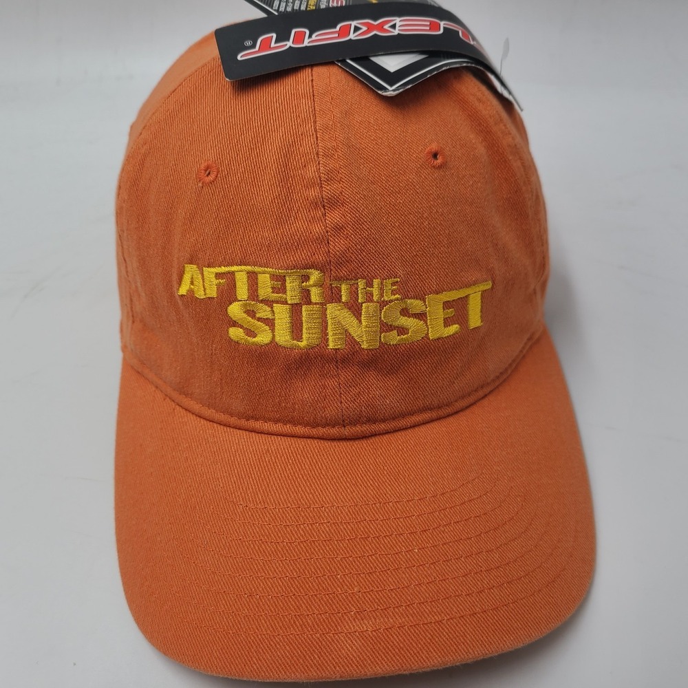 Vintage After The Sunset Movie Promo Hat Flex Fitted 2004 Action Comedy Orange